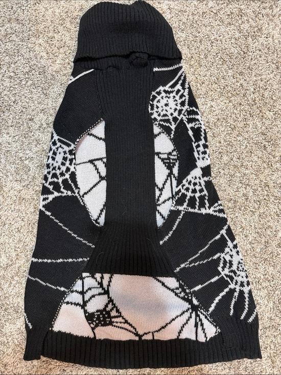 Hyde & EEK! Other - Hyde & EEK! Pet Sweater-Knit Black and White Spiderweb Size Large